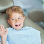Smiling child at dentist appointment