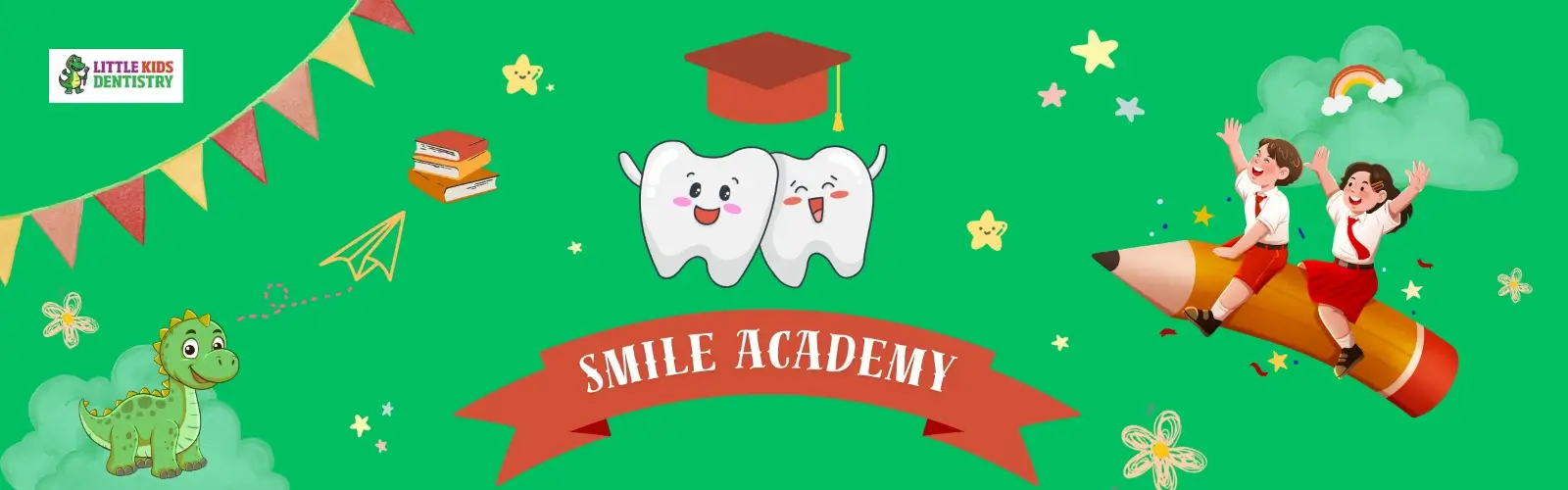 Colorful dental-themed children's academy design