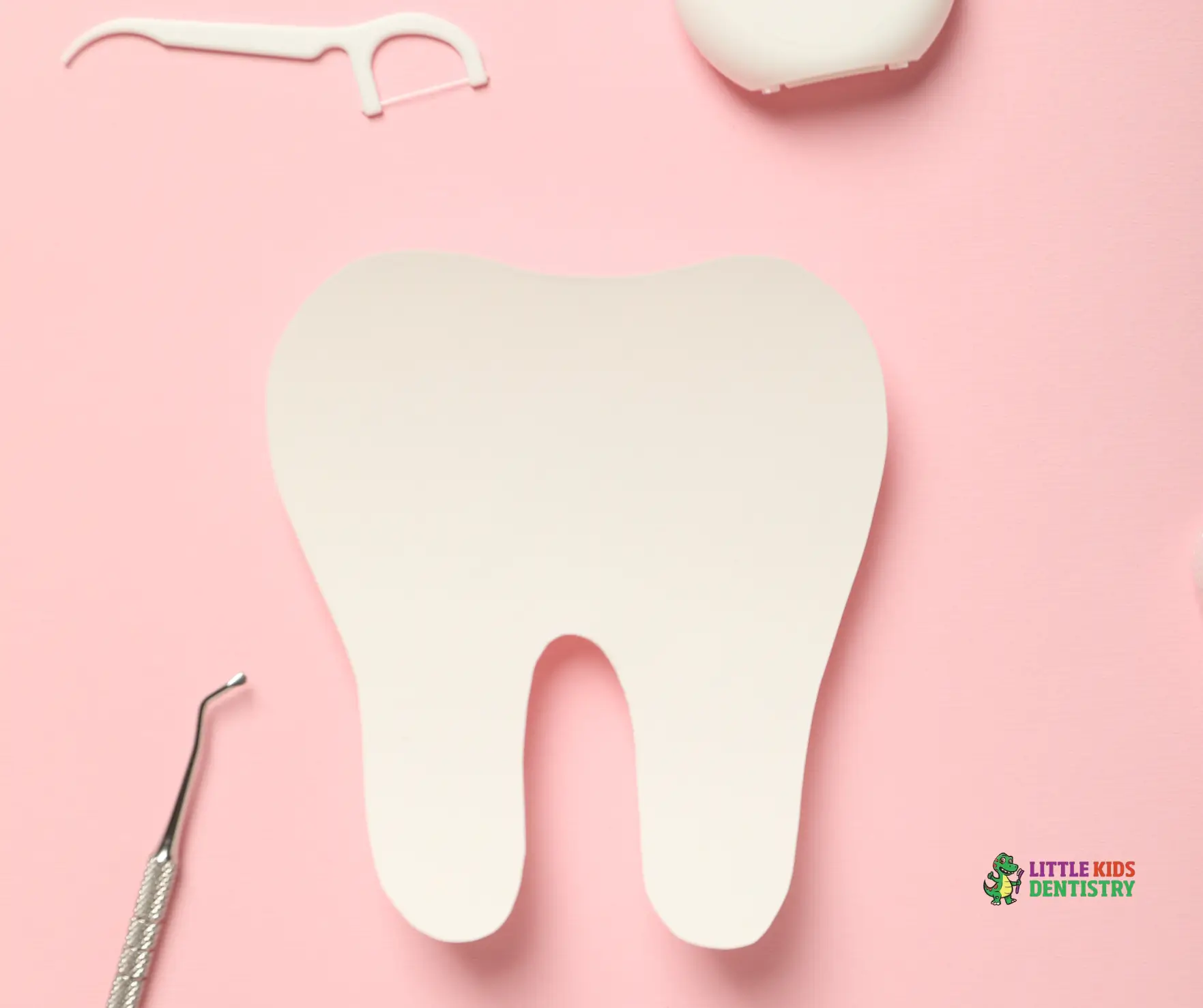 Dental tools on pink background