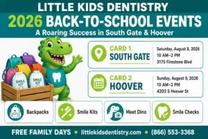 Detalles del evento de regreso a clases de odontología infantil